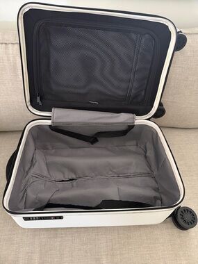 Herschel Supply Company White Carry-On Spinner with Gray Interior